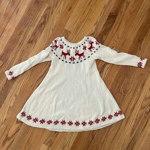Hanna Andersson dear deer sweater dress